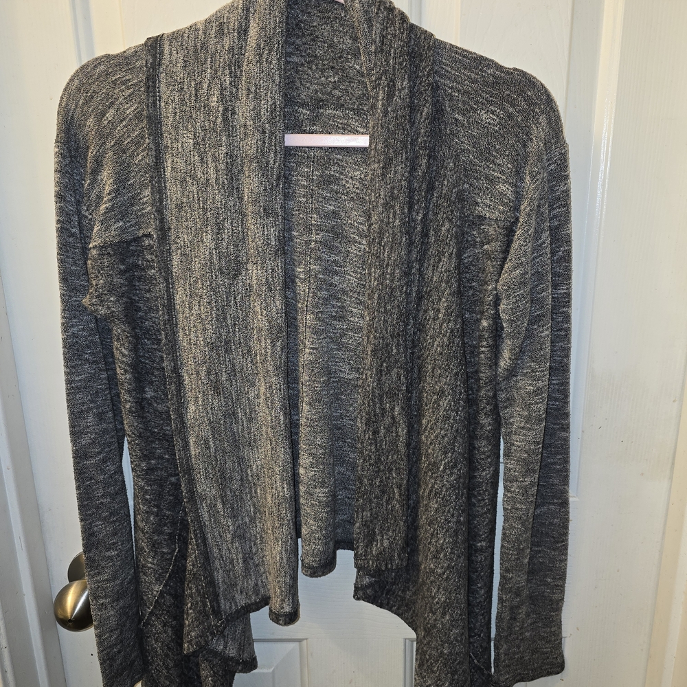 Knox Rose Charcoal Open Front Cardigan